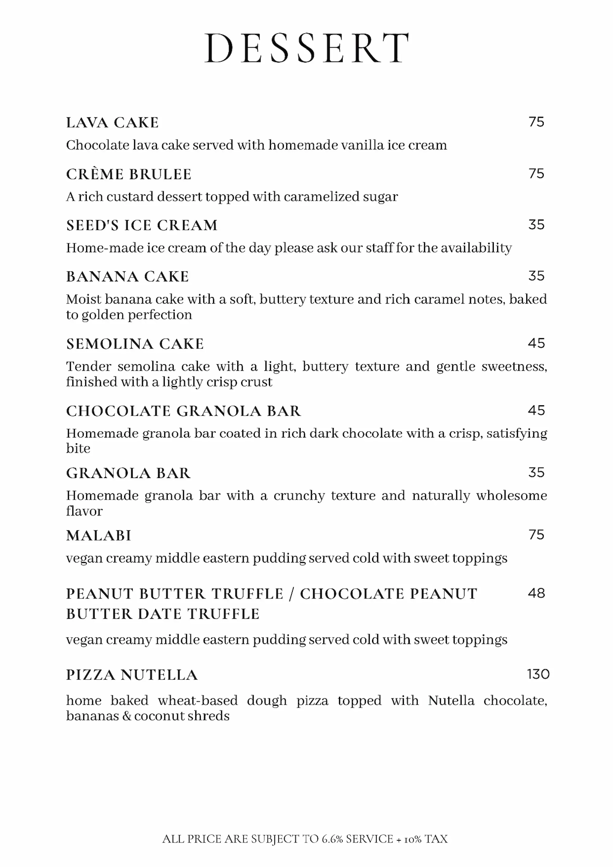 Dessert Menu (2 June 2026)