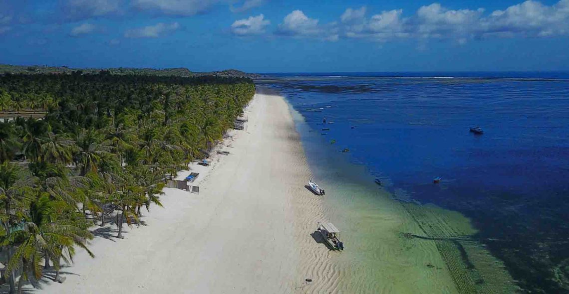 Drone seed resort beach